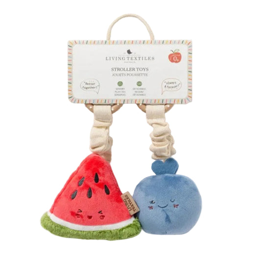 Living Textiles Stroller Toy 2pk Mini Market - Watermelon/Blueberry