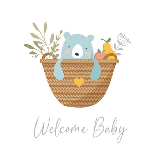 Petite Vous Greeting Card - Bear Welcome Baby