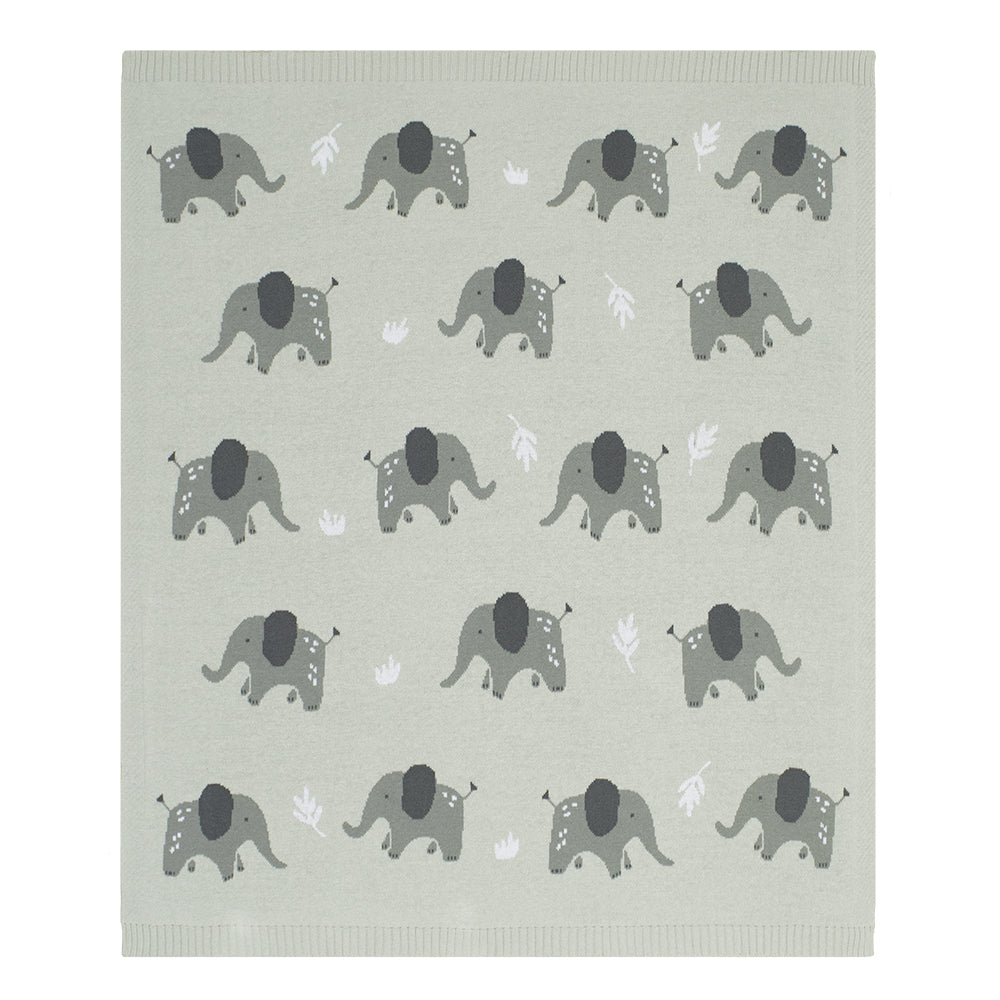 Living Textiles Whimsical Baby Blanket - Elephant