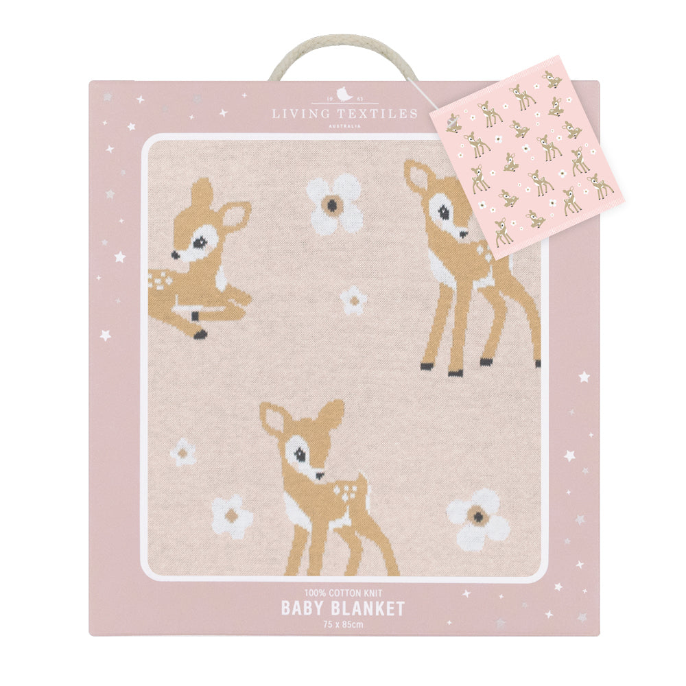 Living Textiles Whimsical Baby Blanket - Fawn