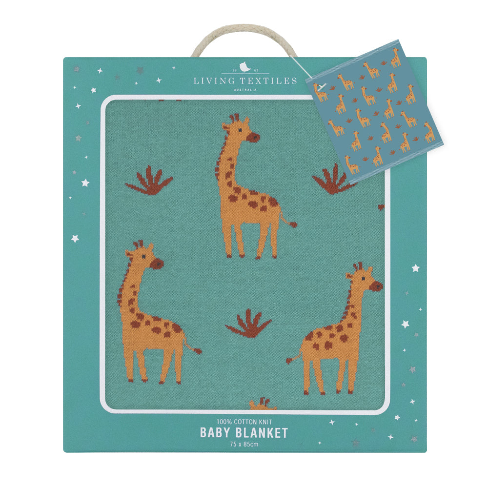 Living Textiles Whimsical Baby Blanket  - Giraffe