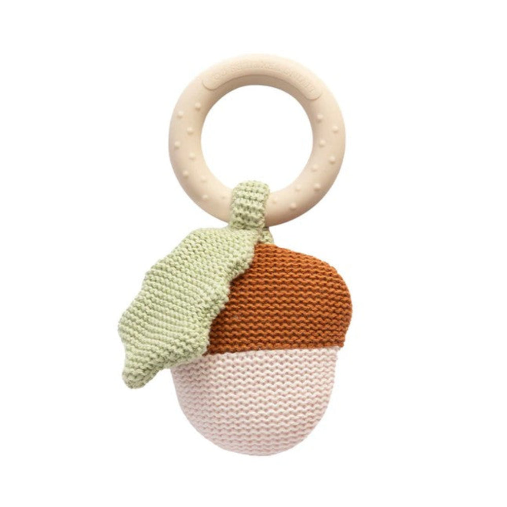 Living Textiles Whimsical Wonderland Rattle - Acorn