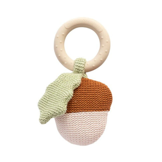 Living Textiles Whimsical Wonderland Rattle - Acorn
