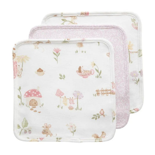Living Textiles 3 pk Wash Cloths - Whimsical Wonderland