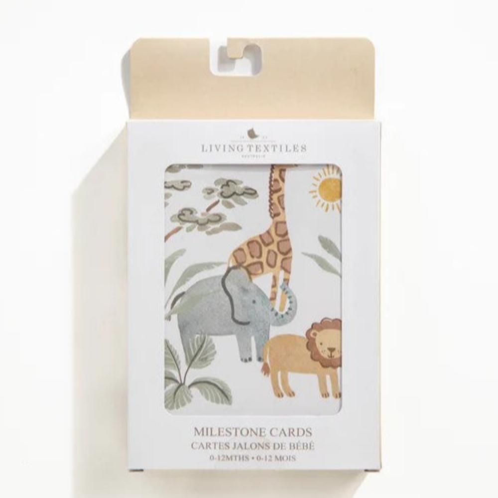 Living Textiles Milestone Cards - Wild Safari