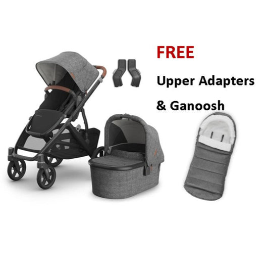 UPPAbaby VISTA V3 with Bassinet - Charcoal Melange - Greyson