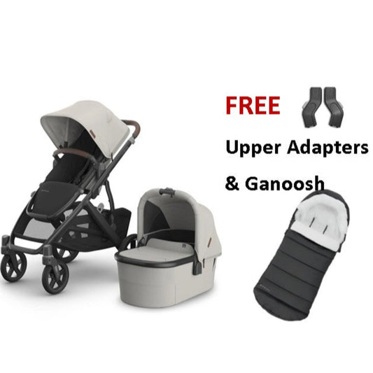 UPPAbaby VISTA V3 with Bassinet - Pearl Grey Jacquard - Savannah