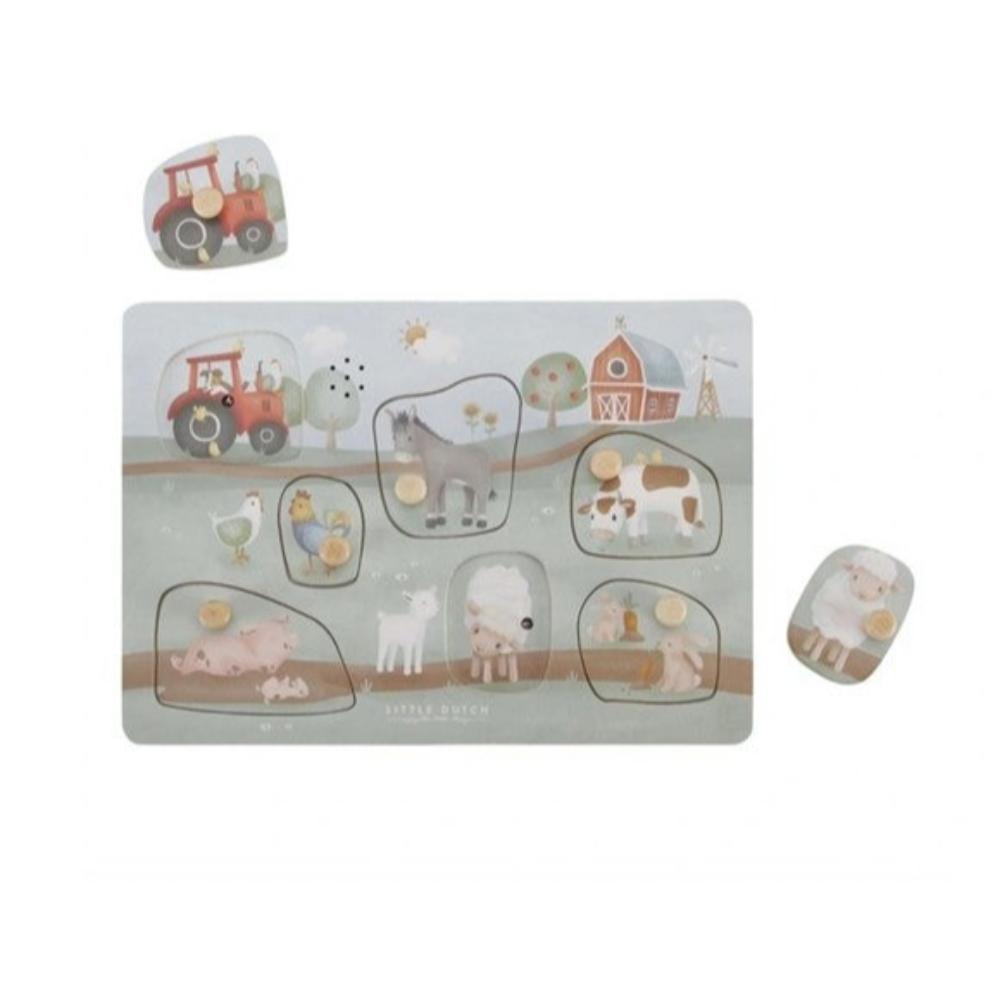 Little Dutch Little Farm Wooden Sound Puzzle