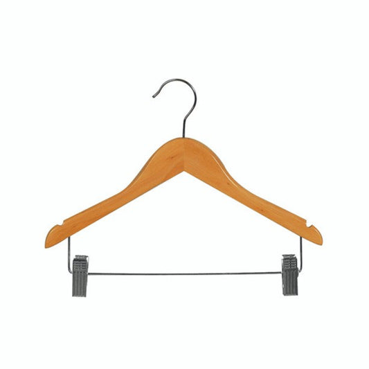 Kids Wooden Hangers with adjustable clips - 5 pk - ex display