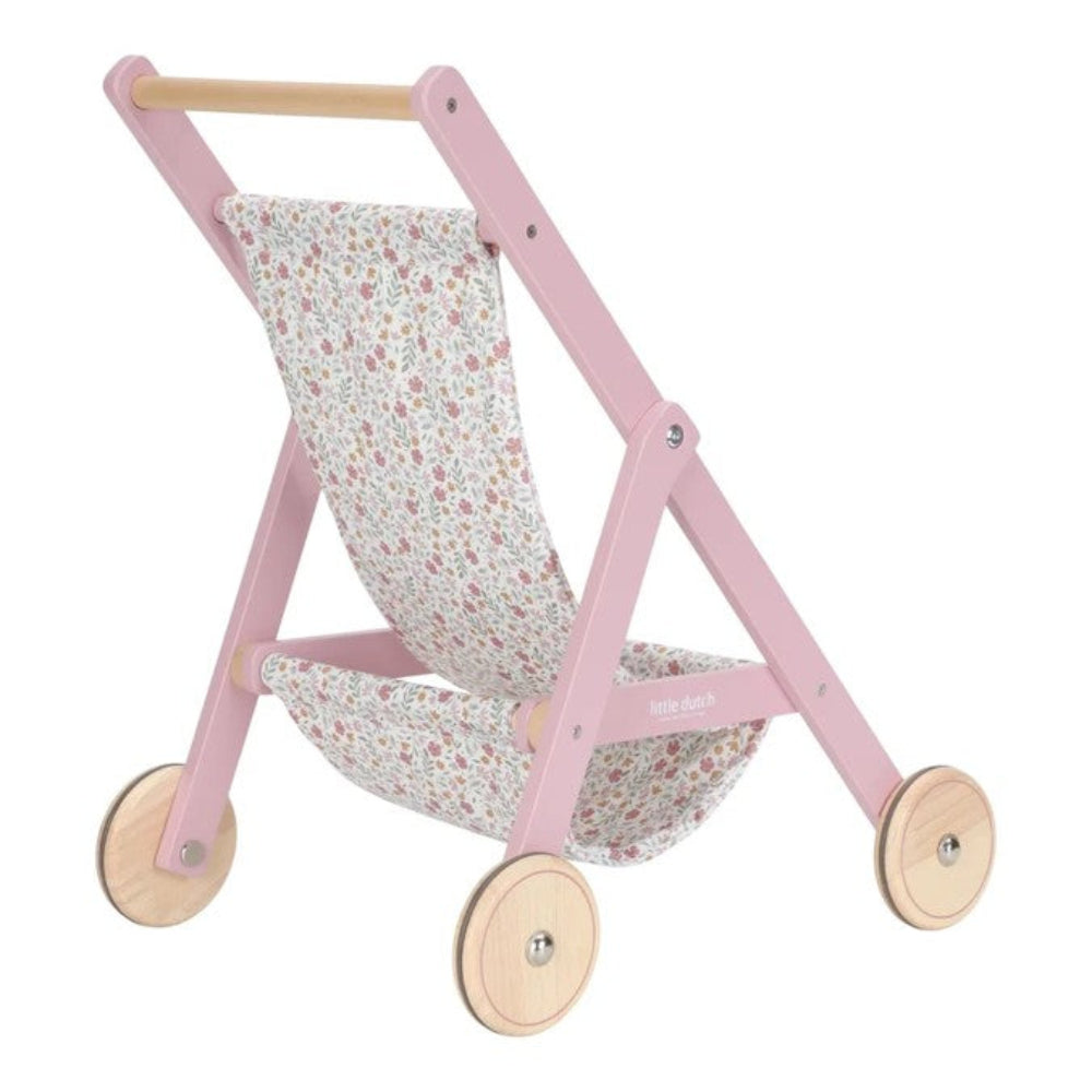 Little Dutch Wooden Doll Stroller - Pink