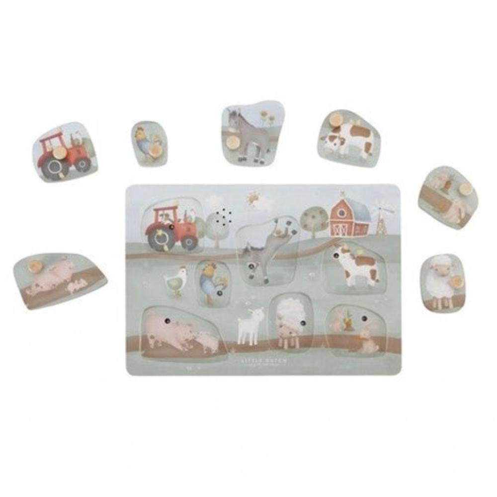 Little Dutch Little Farm Wooden Sound Puzzle