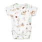 Snuggle Hunny Organic Short Sleeve Kimono Bodysuit - Woodland Tales
