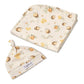 Snuggle Hunny Organic Jersey Wrap & Beanie Set - Bumblebees