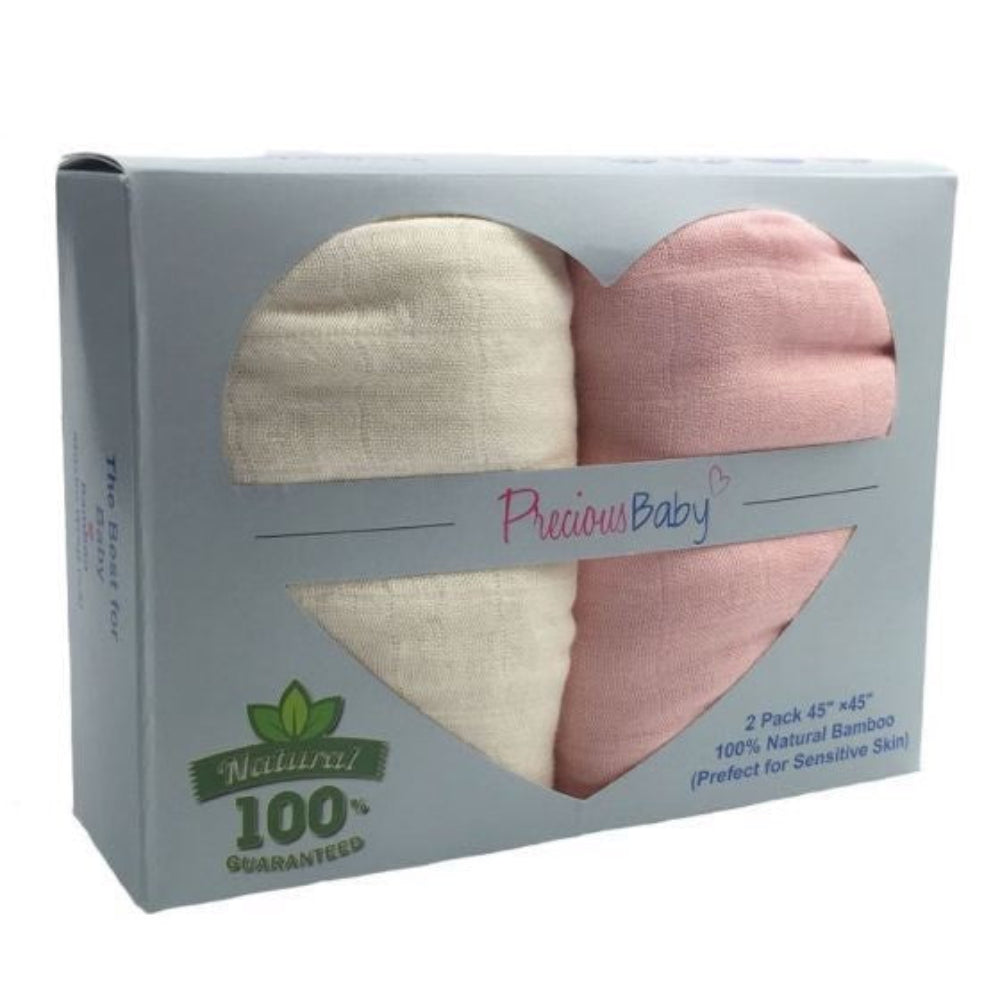 Precious Baby Bamboo Muslin Wrap 2 Pk