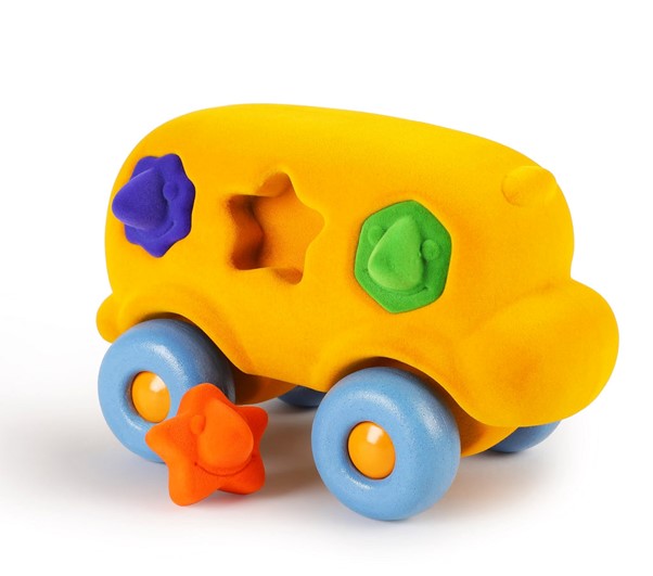 Rubbabu Shape Sorter Bus Large - Yellow