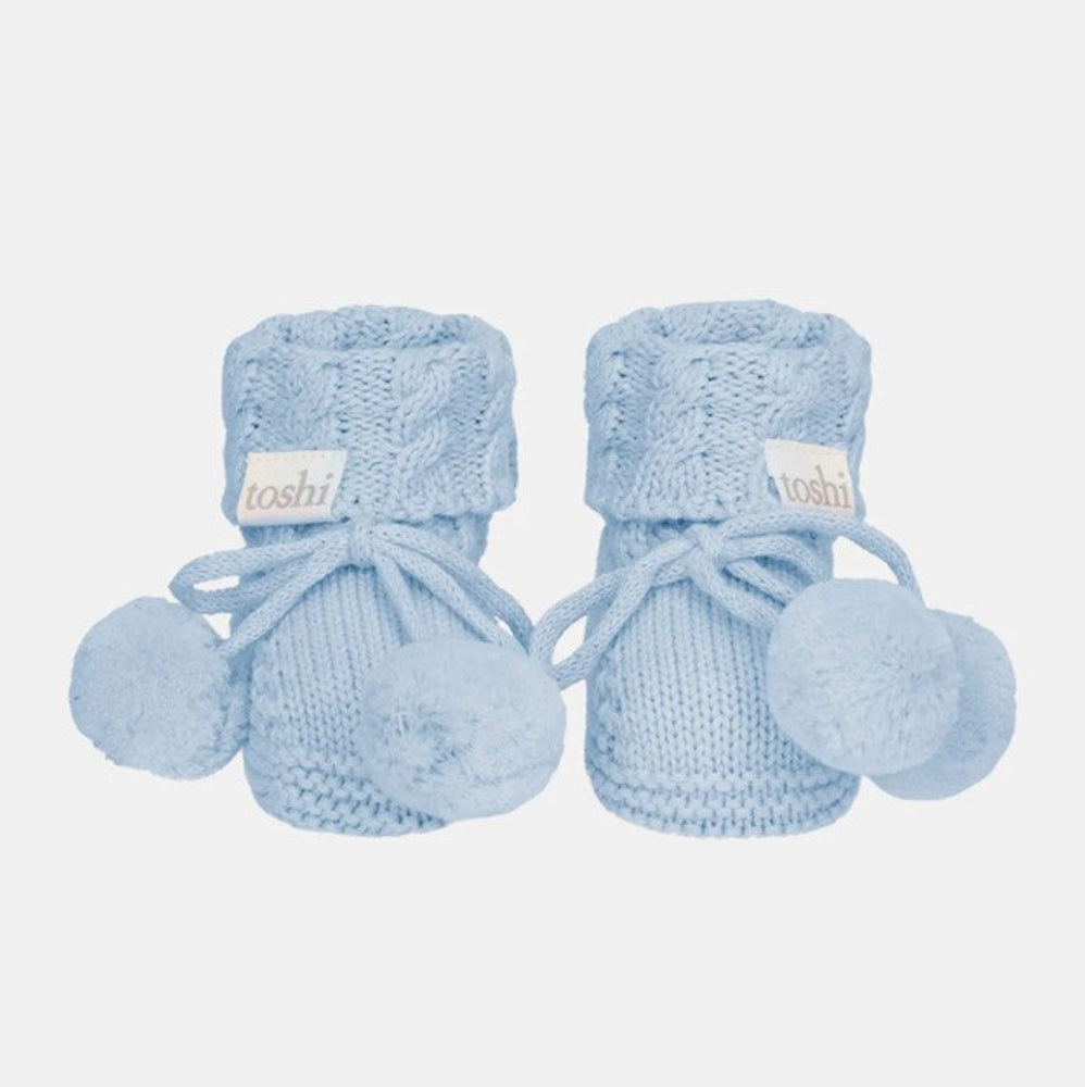 Toshi Organic Booties Yummy - Bluebell