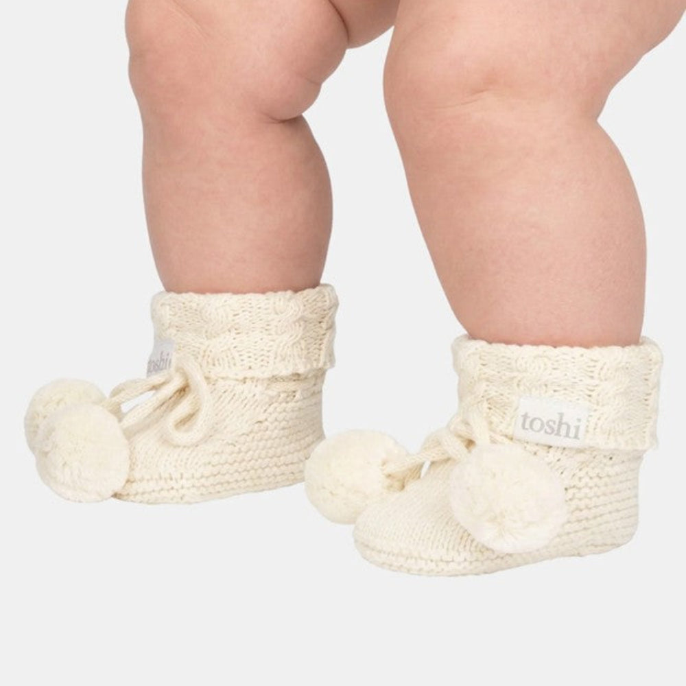 Toshi Organic Booties Yummy - Cream