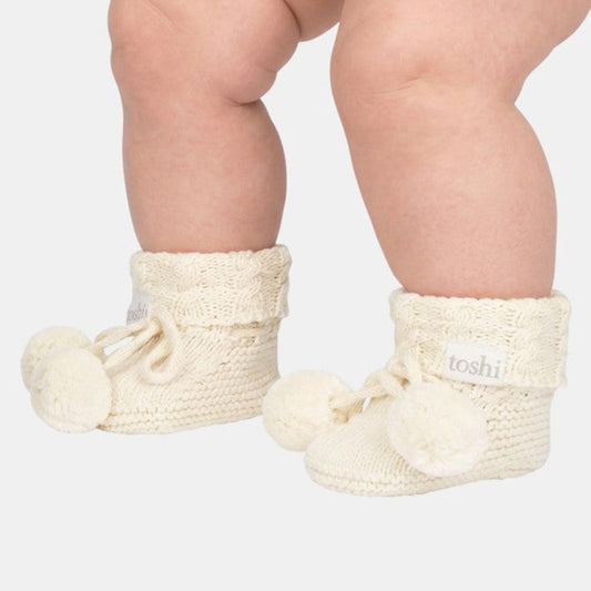 Toshi Organic Booties Yummy - Cream