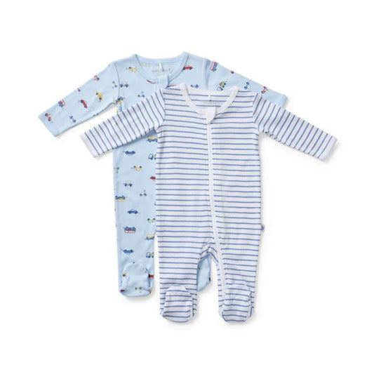 Marquise Zipsuit - 2 pk Blue/Print