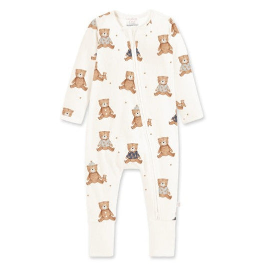 Confetti Kidz Bamboo Zipsuit - Mr Ted