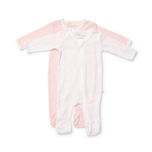 Marquise Zipsuit - 2 pk Pink Stripe/Spot