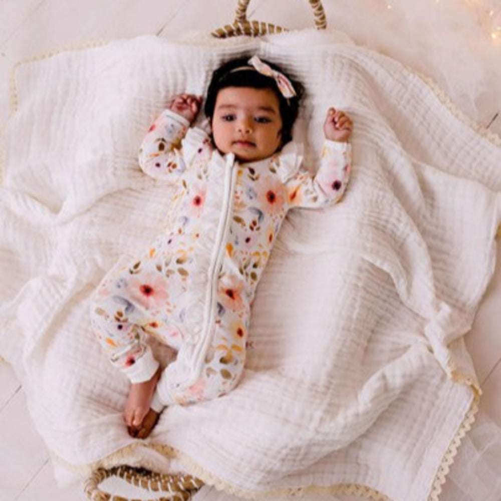 Confetti Kidz Bamboo Zipsuit - Sweet Florals