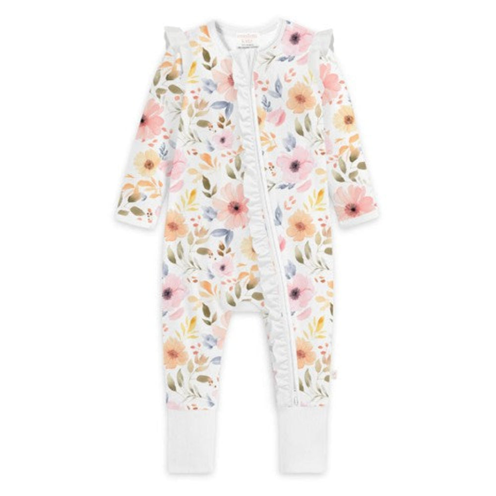 Confetti Kidz Bamboo Zipsuit - Sweet Florals