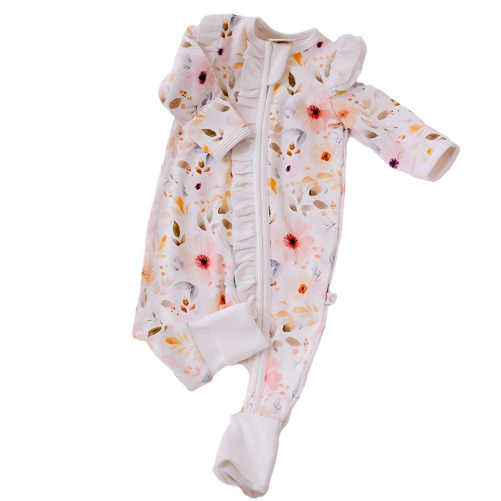 Confetti Kidz Bamboo Zipsuit - Sweet Florals