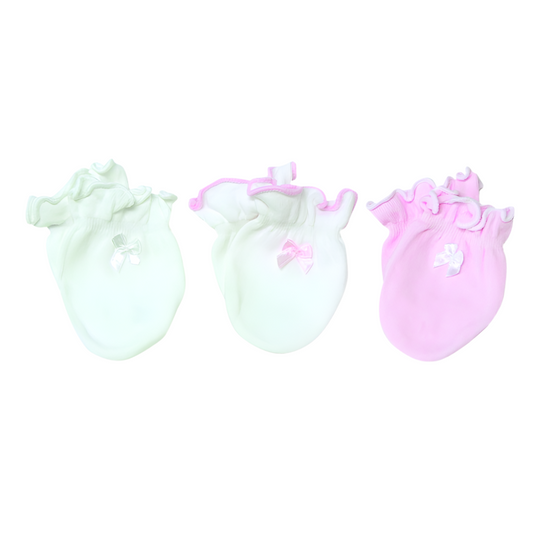 Playette Preemie Mittens 3 pk - Pink