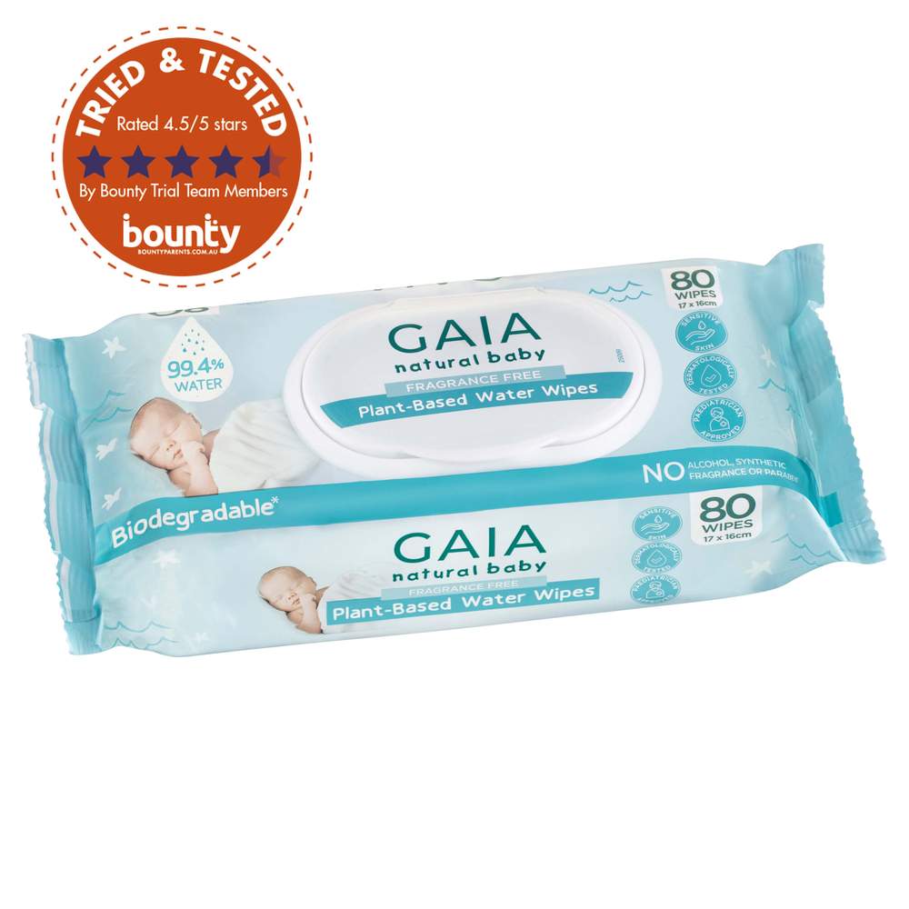 GAIA Plant Based Water Wipes 80 pk
