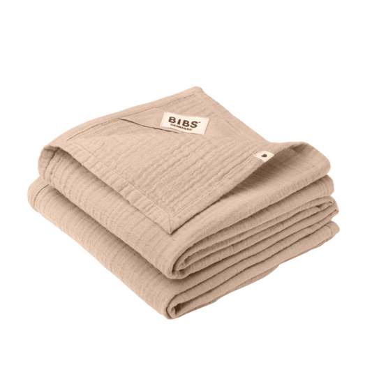 Bibs Organic Cotton Muslin Cuddle Cloth Blush 2 pk