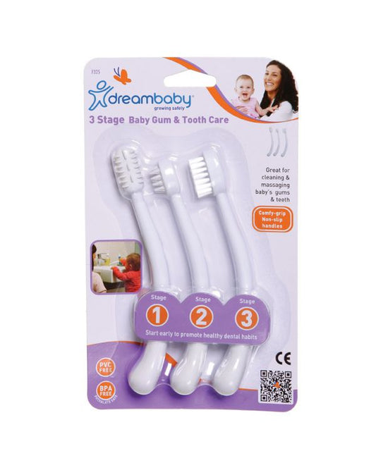 Dreambaby F325 Toothbrush Set 3 Stage White