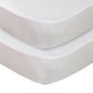 Living Textiles 2pk Jersey Cot Fitted Sheets - White