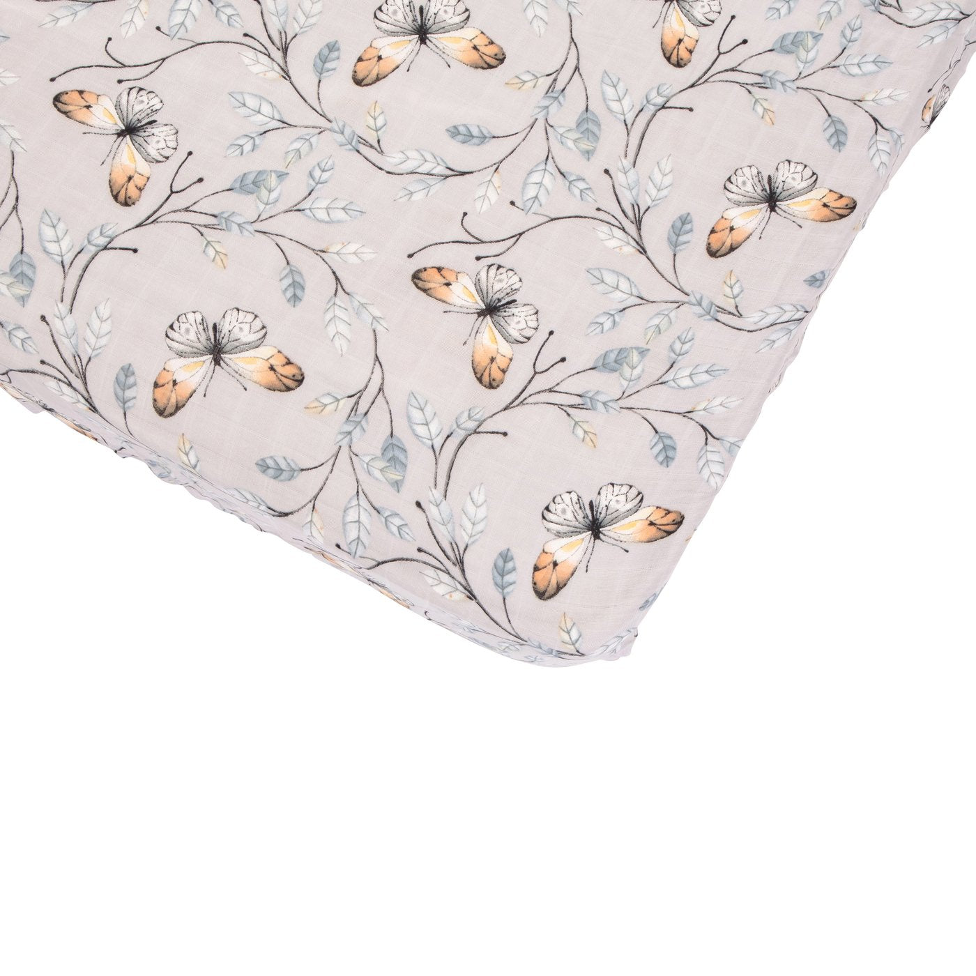 All4Ella Bamboo Cotton Cot Sheet - Butterfly