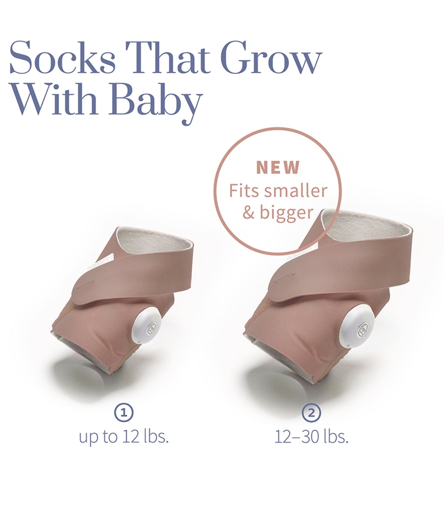 Owlett Smart Sock Spare Fabric Sock Set - Dusty Rose