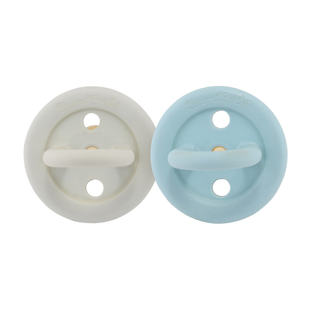 Bumi bebe Colour Pacifier - Twin Pack - Denim and Sage