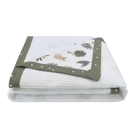 Living Textiles Forest Retreat Cot Waffle Blanket