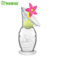 Haakaa Silicone Breast Pump with Limited Edition Pink Flower Stopper