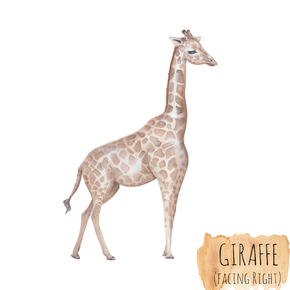 Little Rae Giraffe Wall Decal 120 cm Facing Right