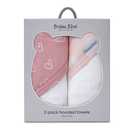 Bubba Blue Nordic Hooded Towel Dusty Berry/Rose 2 pk