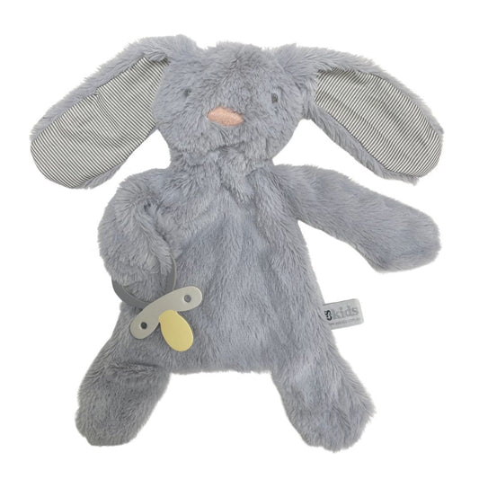 ES Kids Bunny Comforter with Dummy Holder - Storm Stripe