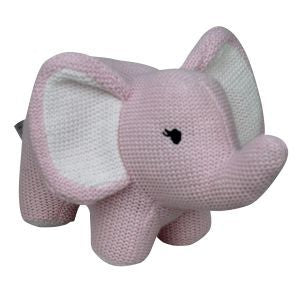 ES Kids Knitted Elephant Rattle Pink