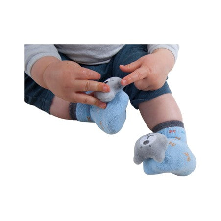 Playette Rattle Toe Socks 3-12 mths Boys