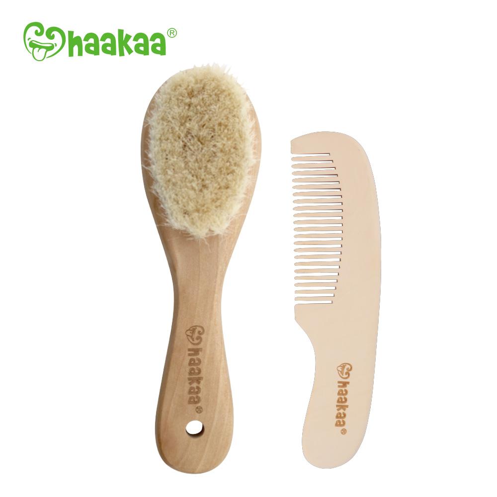 Haakaa Goats Wool Hair Brush and Comb Set