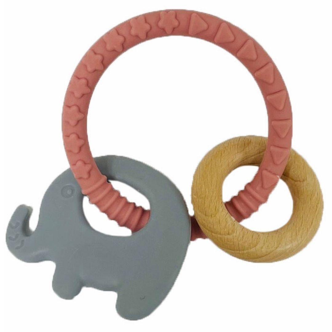 ES Kids Teether Silicone Ring Elephant