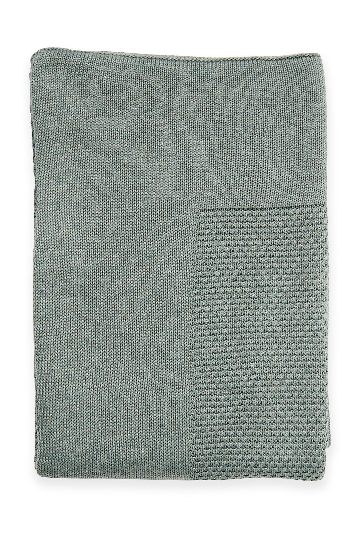 Little Bamboo Textured Knit Blanket - Whisper