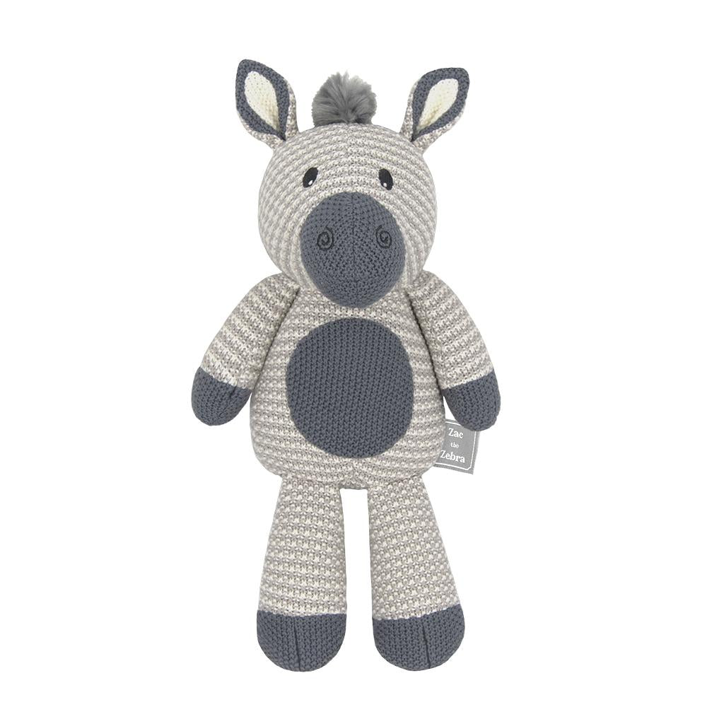 Living Textiles Whimsical Knitted Toy - Zac the Zebra