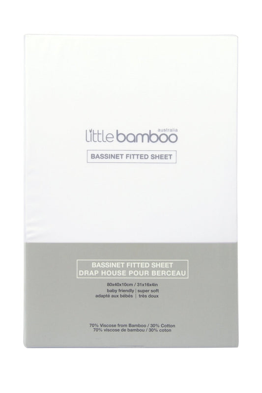 Little Bamboo Large Bassinet Fitted Sheet 80x40x10cm