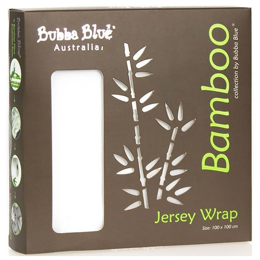 Bubba Blue White Bamboo 2 pk Stretch Jersey Wraps