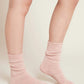 Boody Womens Chunky Bed Socks - Dusty Pink Marl